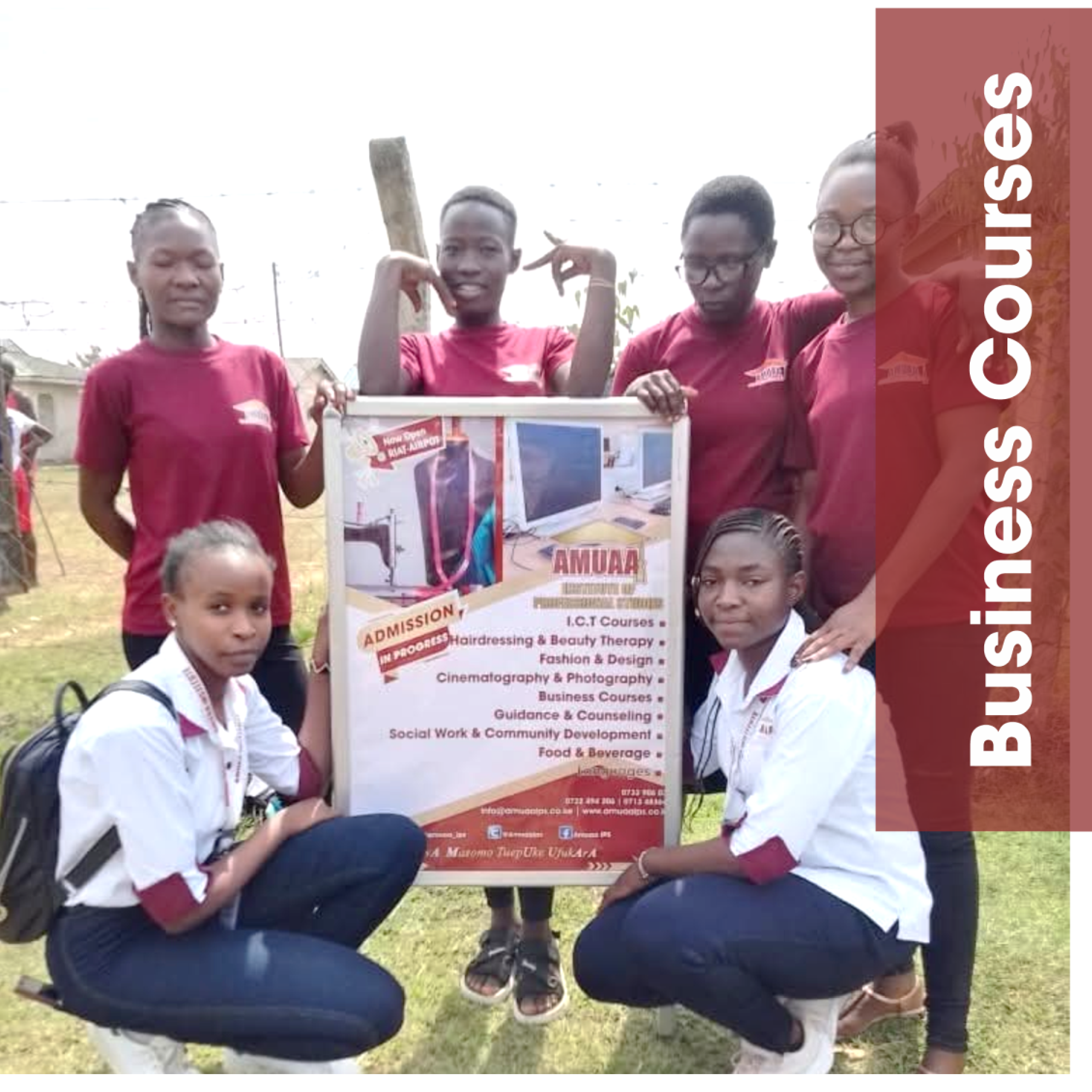 AMUAA learners practising sewing and garment skills